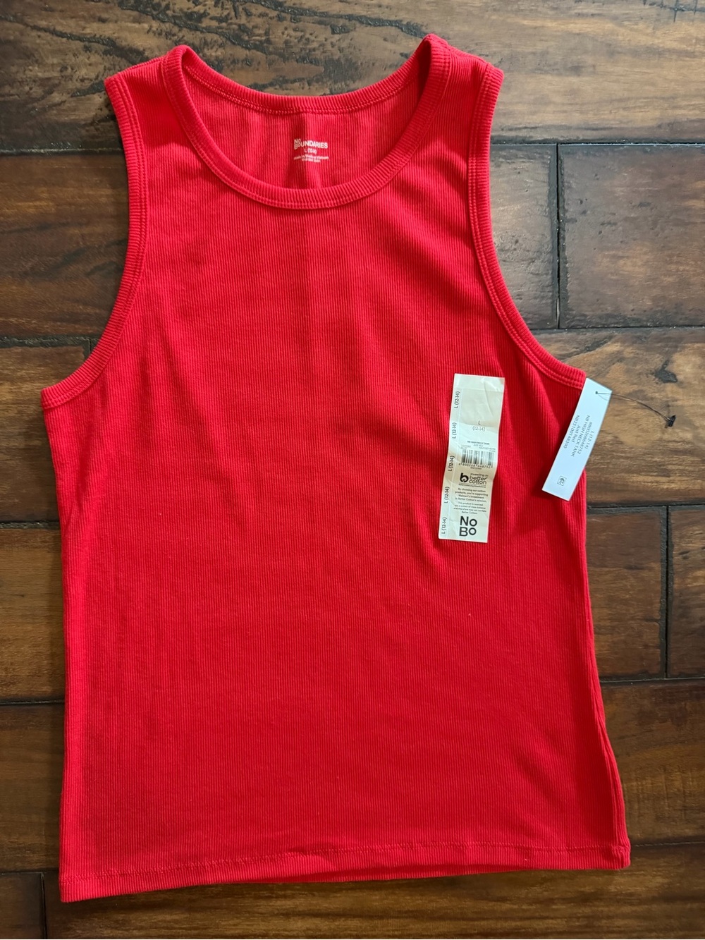 No Boundaries NWT Bright Red Ribbed Tank Top